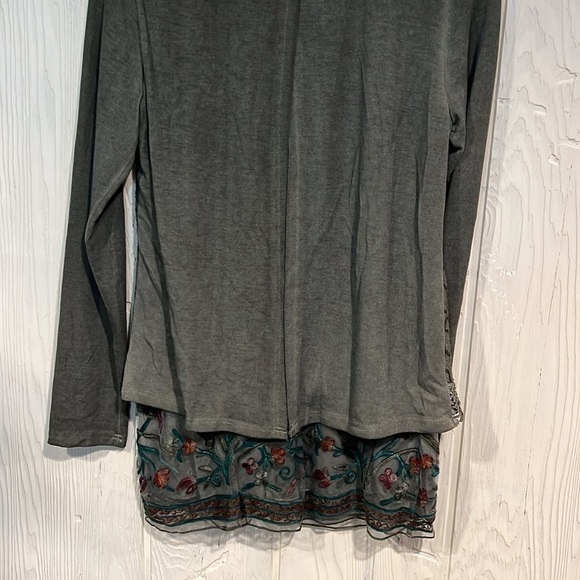 PICADILLY LAYERED LOOK TUNIC TOP SIZE XS - Picture 5 of 9